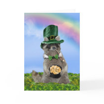 St Patrick's Day - Lucky Racoon Greeting Card