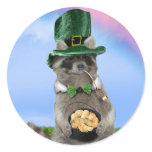 St Patrick's Day - Lucky Racoon stickers