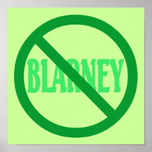 St. Patrick's Day No Blarney Allowed Print