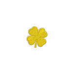 St. Patricks Day Parade Gold Clover long Sleeve embroidered shirts