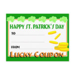 St. Patrick's Day Postcard Coupon