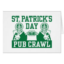 St. Patrick's Day Pub Crawl Cards