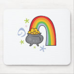 St. Patrick's Day Rainbow Gold design mousepads