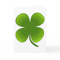 St. Patrick's Day Samrock 4 Leaf Clover Card