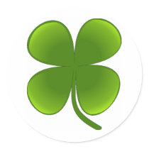 St. Patrick's Day Samrock 4 Leaf Clover Stickers