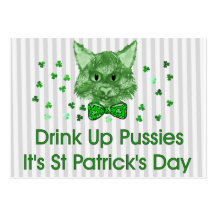 St Patrick's Day Scrapper Cat Business Card