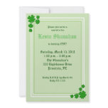 St. Patrick's Day Shamrock Birthday Invitation 5x7