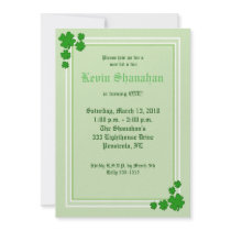 St. Patrick's Day Shamrock Birthday Invitation 5x7