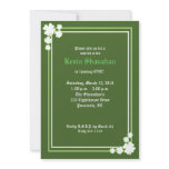 St. Patrick's Day Shamrock Birthday Invitation 5x7