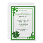 St. Patrick's Day Shamrock Birthday Invitation 5x7