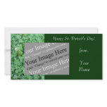 St. Patrick's Day Shamrock Photo Card Template photo cards