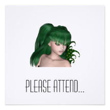 St. Patrick's Day Sprite 1 - Green Fairy Personalized Announcement