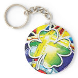 st. patrick's day, stained glass keychains