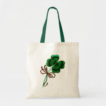 St. Patrick's Day Vintage Lucky 4 Leaf Clover Bags
