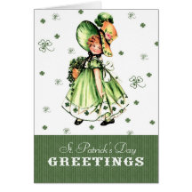 St. Patrick's Day Vintage Style Greeting Card