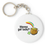 St Patricks Day Wanna Get Lucky keychains