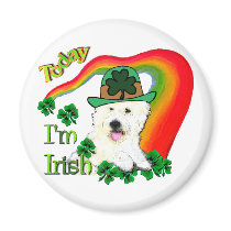 St. Patrick's Day Westie Magnet