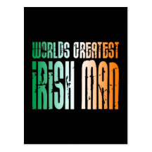 St Patrick's Day : World's Greatest Irish Man Postcards