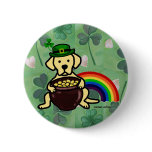 St. Patrick's Day Yellow Lab Rainbow buttons