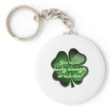 St. Patrick's Day Zing, not lucky enough white keychains