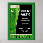 St Patrick's Green Beer Party Poster posters
