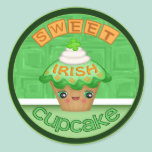 St. Patrick's Irish Kawaii Cupcake Stickers stickers