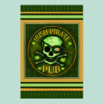 St Patrick's Irish Pirate Pub Skull Poster / Print posters