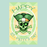 St. Patrick's Irish Pirate Skull Poster / Print posters