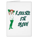 St Patricks Kiss me I'm Irish Greeting Card