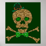St. Patrick's Leopard Skull Posters