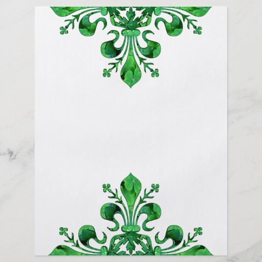 St. Patrick's Lucky Fleur de lis Personalized Flyer