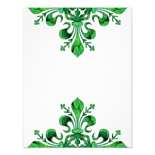 St. Patrick's Lucky Fleur de lis Personalised Invitations