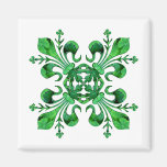 St. Patrick's Lucky Fleur de lis Magnet 2