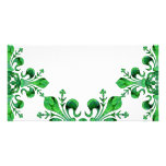 St. Patrick's Lucky Fleur de lis photo cards