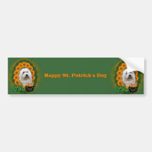 St Patricks - Pot of Gold - Coton de Tulear Bumper Sticker