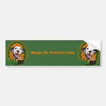 St Patricks - Pot of Gold - Dalmatian Bumper Sticker