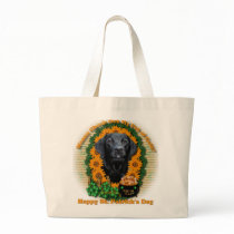 St Patricks - Pot of Gold - Labrador - Black -Gaug Canvas Bags