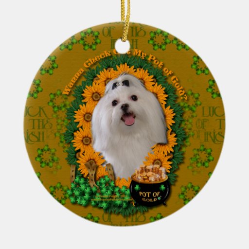 St Patricks - Pot of Gold - Maltese Christmas Tree Ornaments