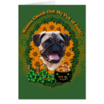 St Patricks - Pot of Gold - Pug Card