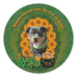 St Patricks - Pot of Gold - Rottweiler -SambaParTi Sticker