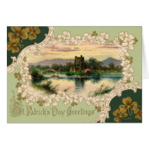 St. Patricks Vintage greeting card