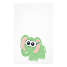 St. Pattys Day Goofkins elephant Personalized Stationery