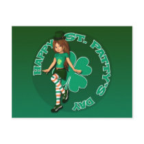 St. Patty's Day Sadie 16 Postcard