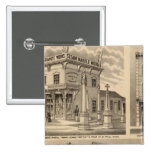 St. Paul, Minneapolis, Minnesota Lithograph Map Pinback Button