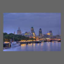 St. Paul's Cathedral and River Thames posters