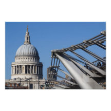 St Pauls Cathedral And The Millenium Bridge Photo Print