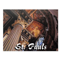 St Pauls cathedral interior London postcard