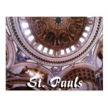 St Pauls cathedral interior London postcard