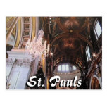 St Pauls cathedral interior London postcard