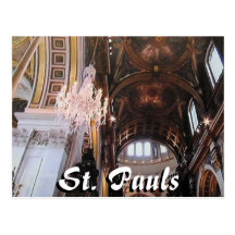 St Pauls cathedral interior London postcard